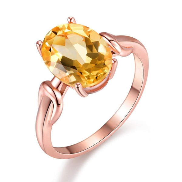 IRENE Yellow Citrine Gemstone Rings