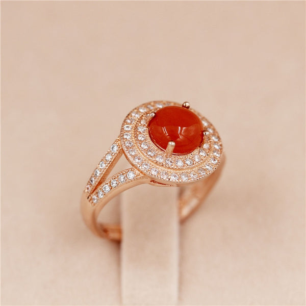 MARAM Orange Natural Agate Rings