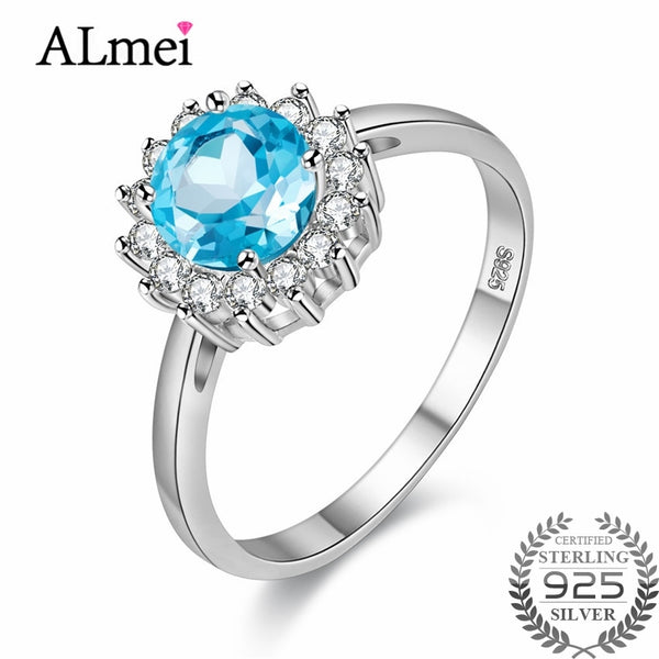 Blue Sunflower Rings for Women