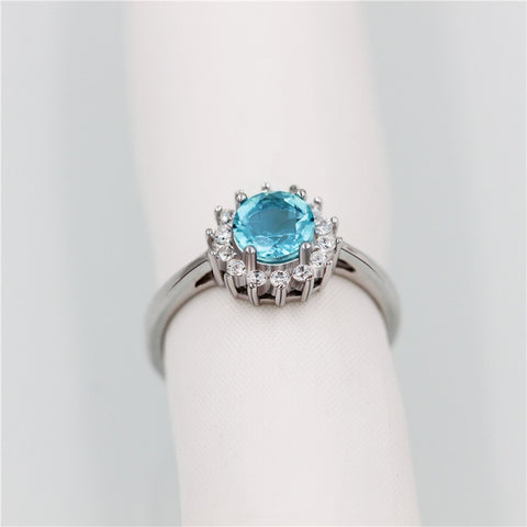 Blue Sunflower Rings for Women