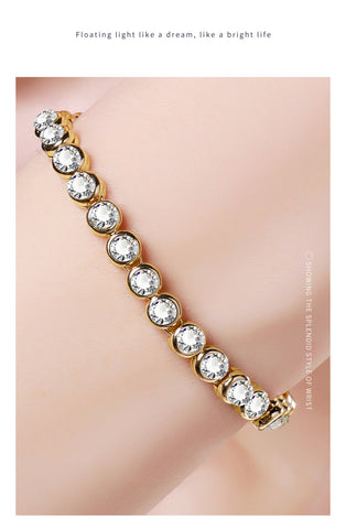 Rose Gold Bracelet with Cubic Zirconia