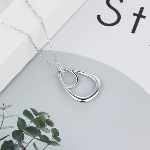 Interlocked Double Water Drop Necklaces