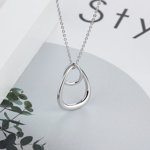 Interlocked Double Water Drop Necklaces