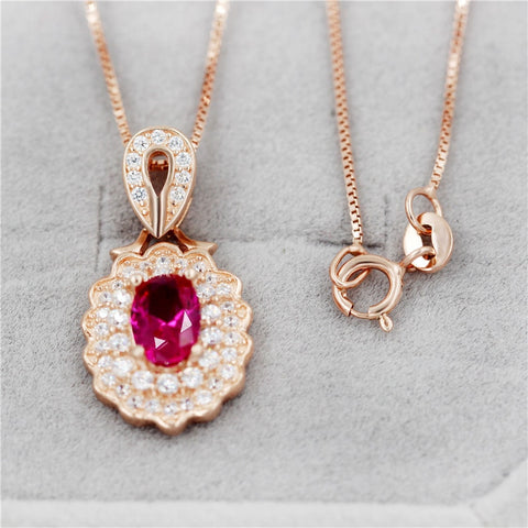 Charm Pendant Rose Gold Color Necklace