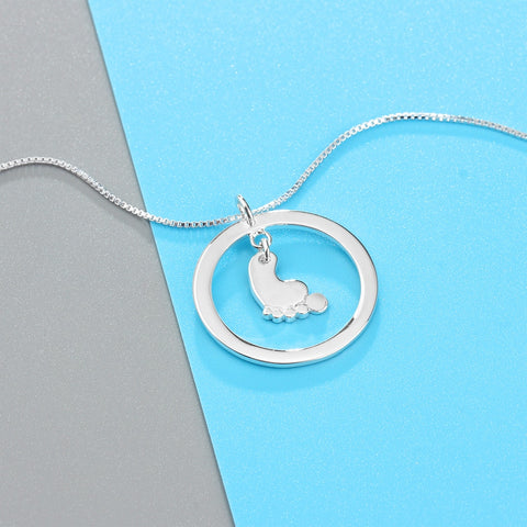 Cute Footprint Necklace for Women