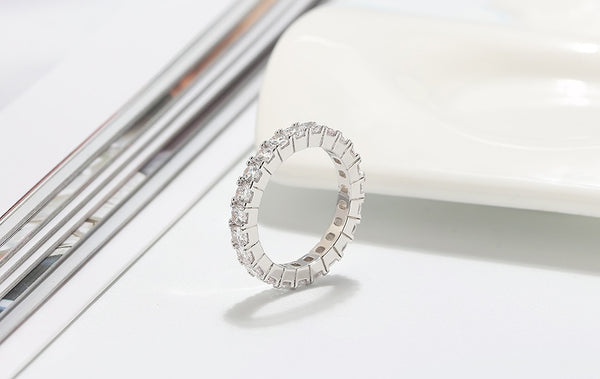 Fashion Silver Ring With Ful Gems