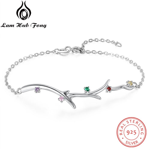 Simple Silver Bracelets With Gems