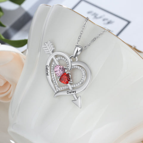 Arrow Heart Necklace for Women