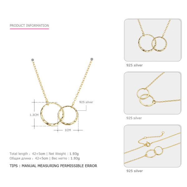 Double Circle Necklace  for Women