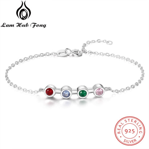 Elegant Chain Bracelet with Birthstone