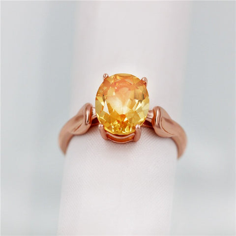 IRENE  Yellow Citrine Gemstone Rings