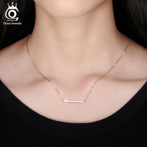 Genuine Sliver Necklace Fashion Jewelry