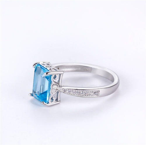 Rectangle Sky Blue Ring