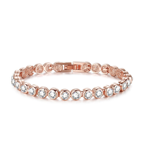 Rose Gold Bracelet with Cubic Zirconia