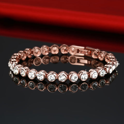 Rose Gold Bracelet with Cubic Zirconia