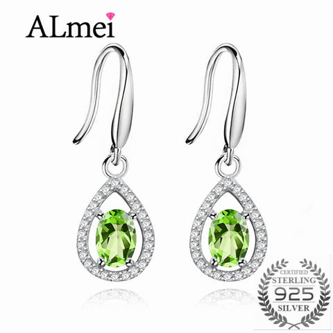 Simple Drop Green Earrings