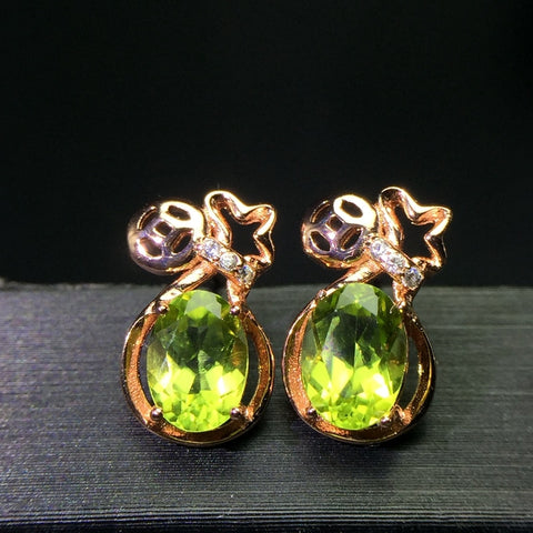 Olivine Stud Earrings for Women