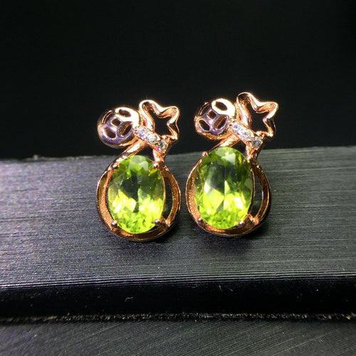 Olivine Stud Earrings for Women