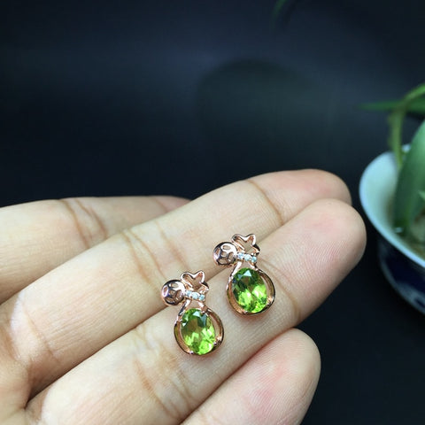 Olivine Stud Earrings for Women