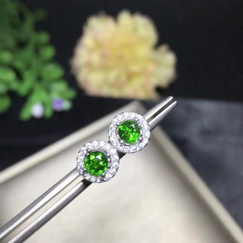 Diopside Earrings for Women