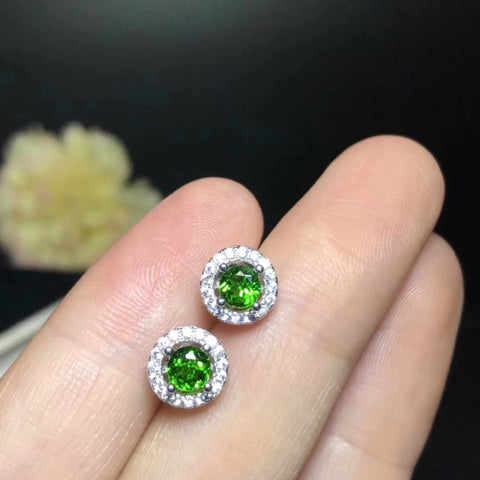 Diopside Earrings for Women