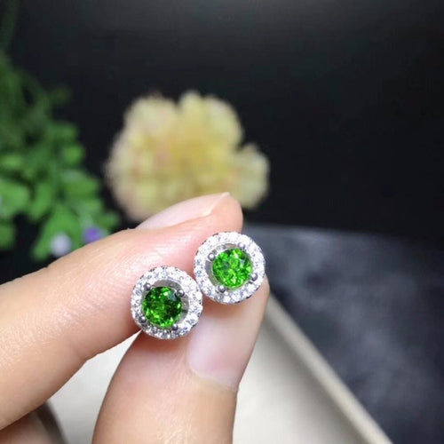 Diopside Earrings for Women