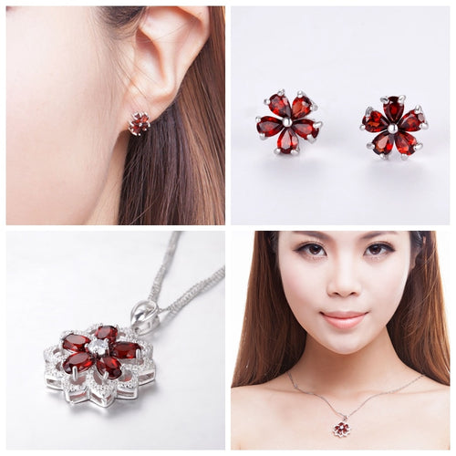 Sterling Silver Small Flower Jewelry Sets